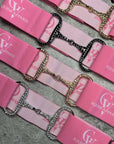 GV EQUINE APPAREL BELT - PASTEL PINK AND WHITE