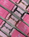 GV EQUINE APPAREL BELT - PASTEL PINK AND WHITE