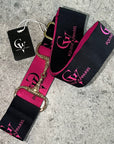 GV EQUINE APPAREL SNAFFLE BELT - BLACK AND PINK